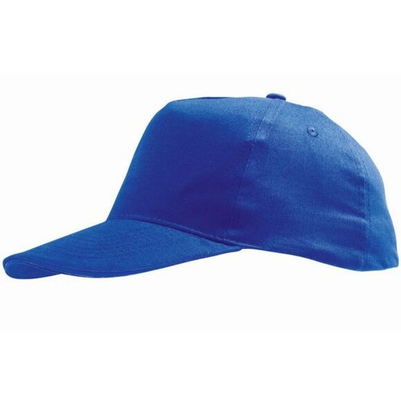 SOLS Unisex Sunny 5 Panel Baseball Cap / Royal Blue - Picture 2 of 4